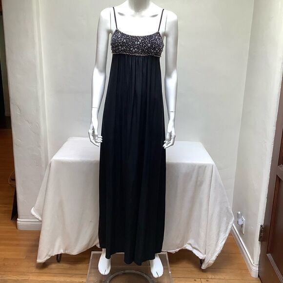 REBECCA TAYLOR SILK PRINCESS SPARKLE DRESS Goth NWT - Picture 2 of 16